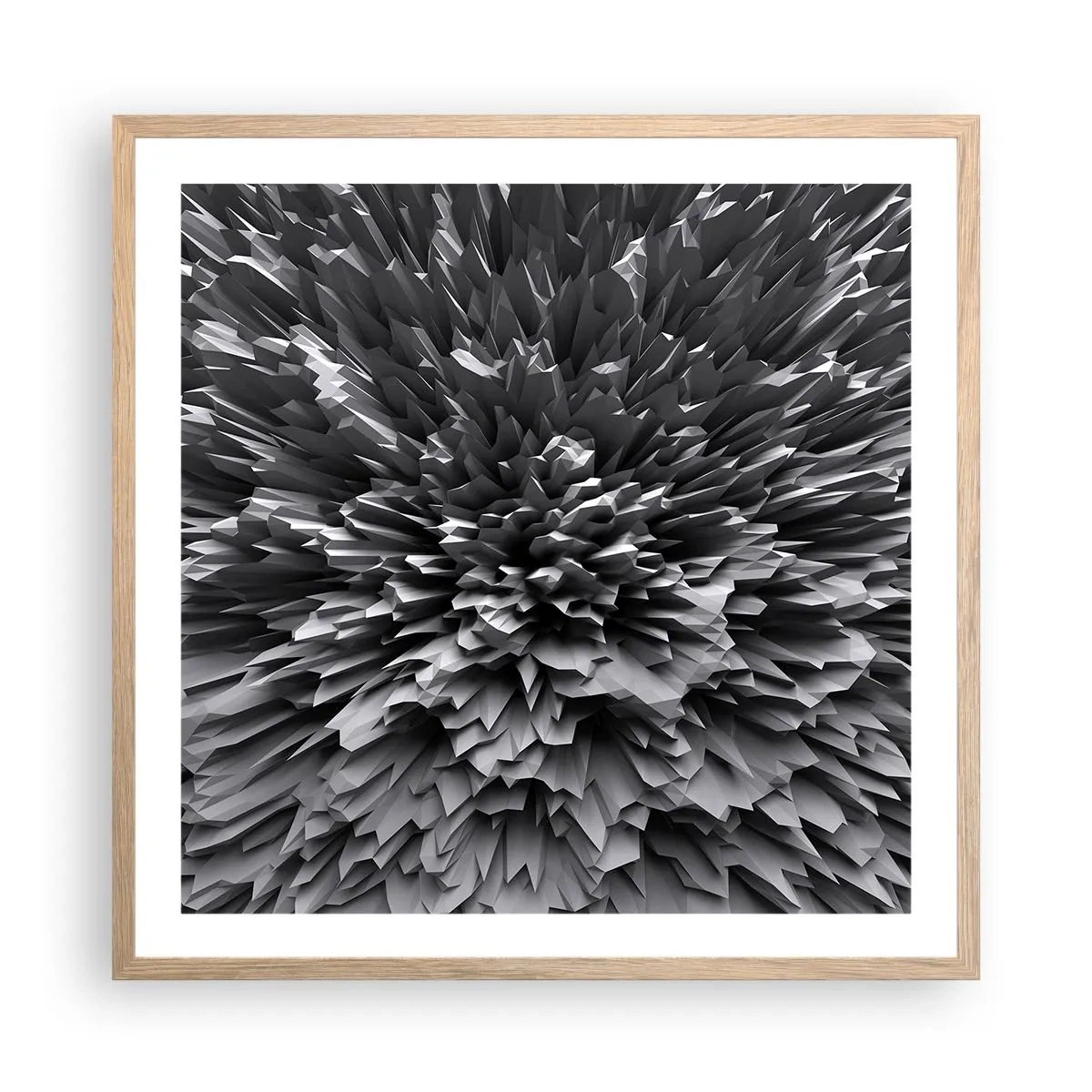 Plagát v ráme zo svetlého duba - Ostrejšie to už nebude - 60x60 cm