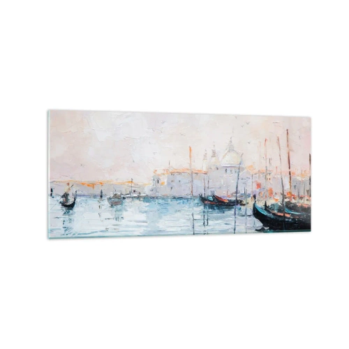 Obraz na skle - Za vodou, za hmlou - 120x50 cm