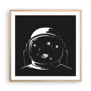 Plagát v ráme zo svetlého duba - Skvelý výhľad - 60x60 cm