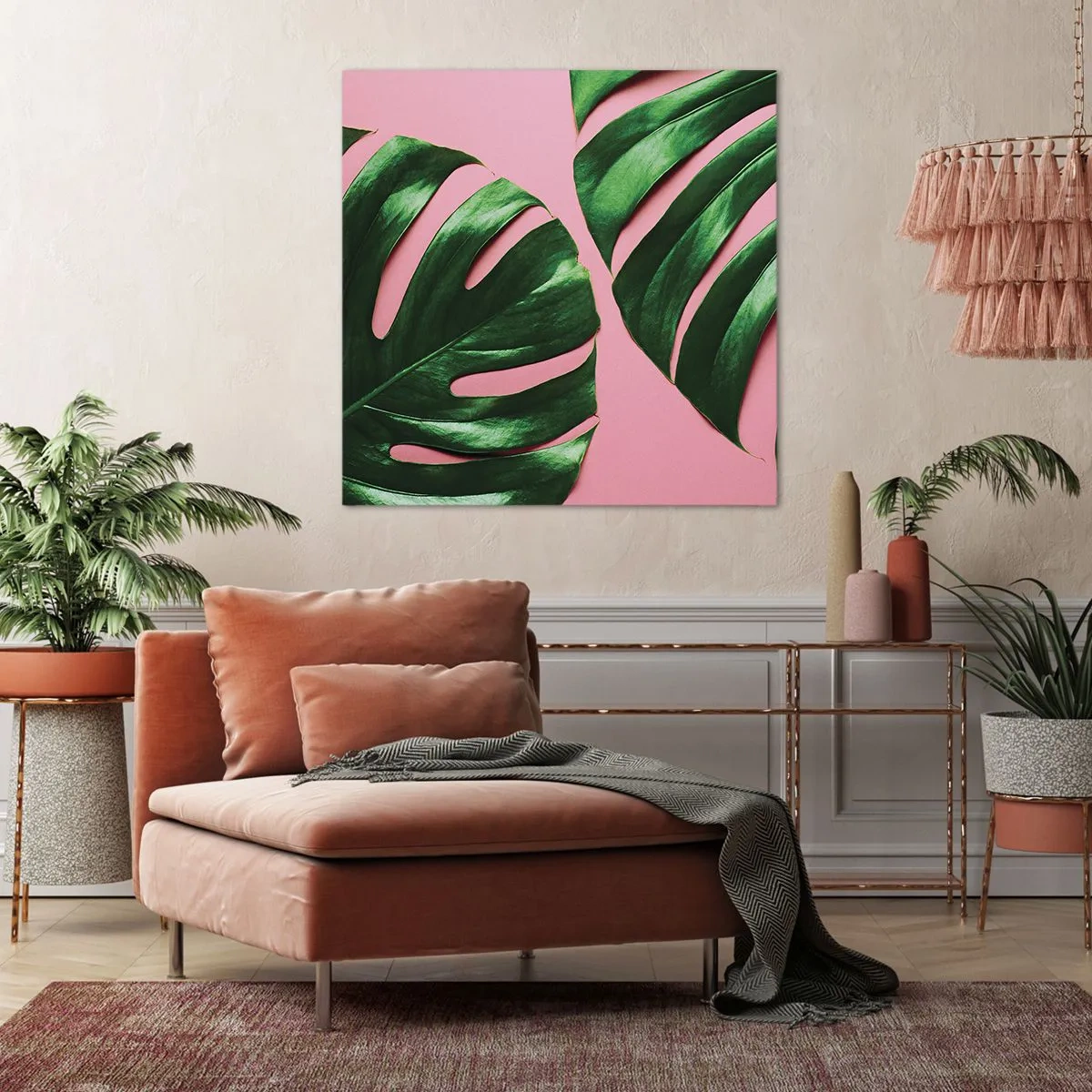 Obraz na plátne - Zelené rendez-vous - 50x50 cm