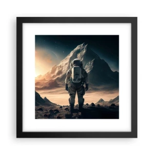 Plagát v čiernom ráme - Nová výzva - 30x30 cm