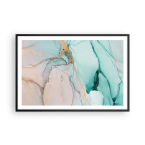 Plagát v čiernom ráme - Tanec tvarov a farieb - 91x61 cm