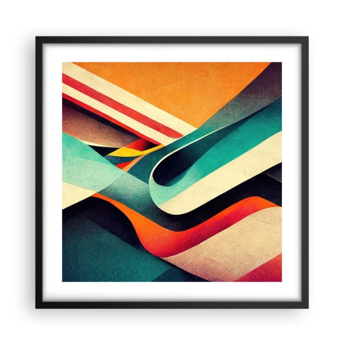 Plagát v čiernom ráme - Intenzívna kompozícia - 50x50 cm