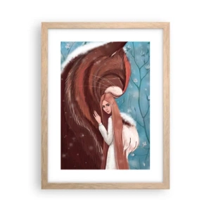 Plagát v ráme zo svetlého duba - Vitaj v rozprávke - 30x40 cm