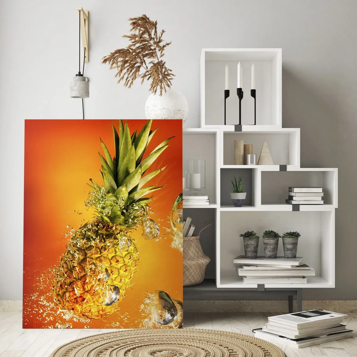 Obraz na skle - Tropická šťavnatá sviežosť - 50x70 cm