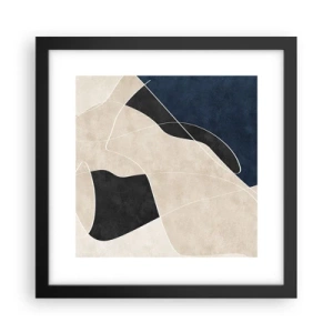 Plagát v čiernom ráme - Abstraktná kompozícia – kontrast farieb - 30x30 cm