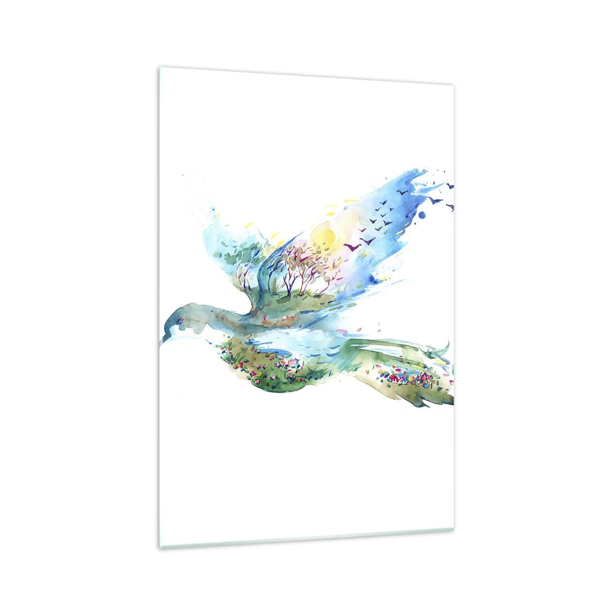 Obraz na skle - Na krídlach prírody - 70x100 cm