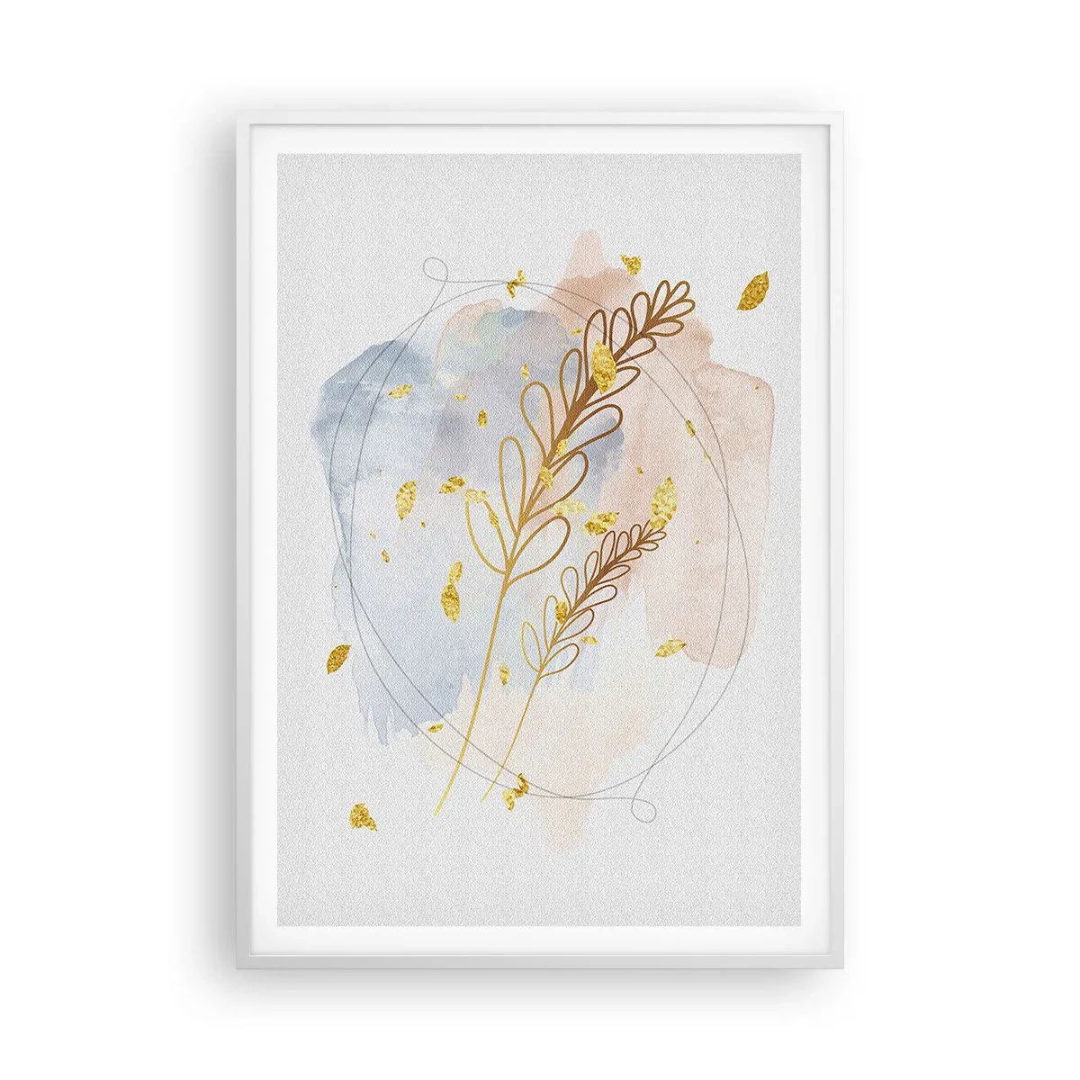 Plagát v bielom ráme - Zlatý závan - 70x100 cm