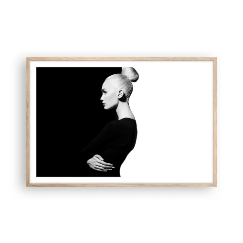 Plagát v ráme zo svetlého duba - Proste žena - 91x61 cm