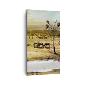 Obraz na plátne - „Z raja opäť pramenila rieka…“ - 45x80 cm