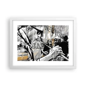 Plagát v bielom ráme - V rytme New Yorku - 40x30 cm