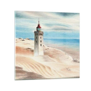 Obraz na skle - Vždy hľadí na more - 40x40 cm