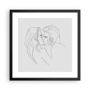 Plagát v čiernom ráme - Jedným ťahom - 40x40 cm