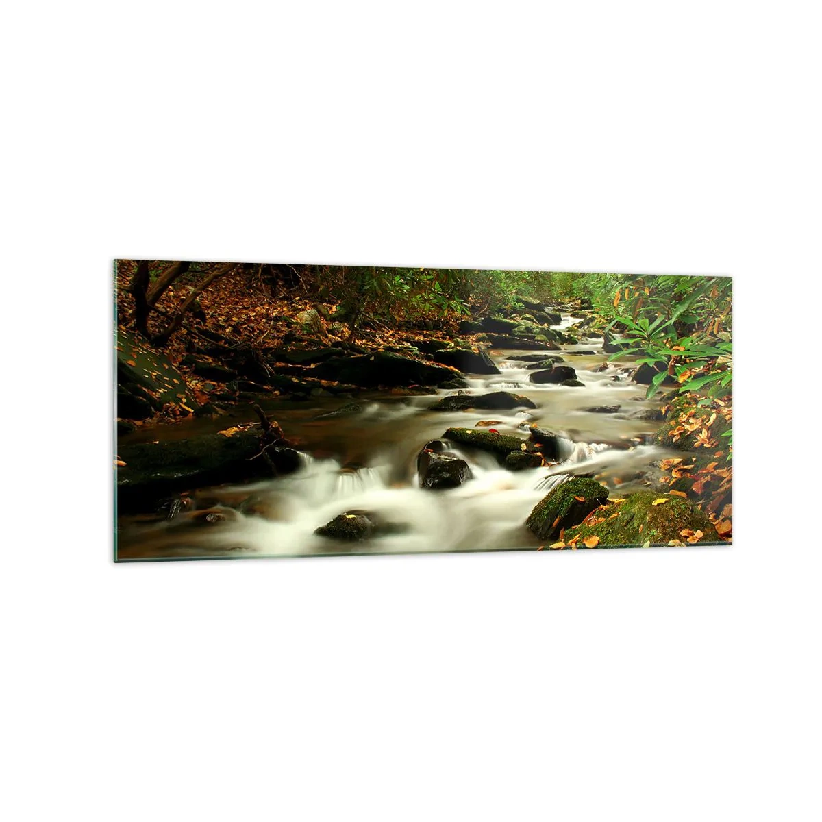 Obraz na skle - Ako tekuté striebro - 120x50 cm