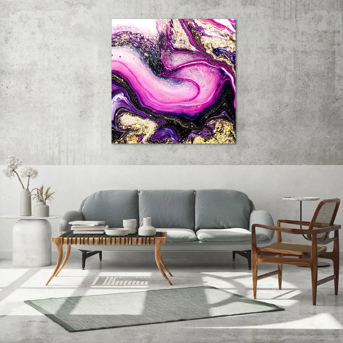 Obraz na skle - Okamih v zákulisí - 60x60 cm