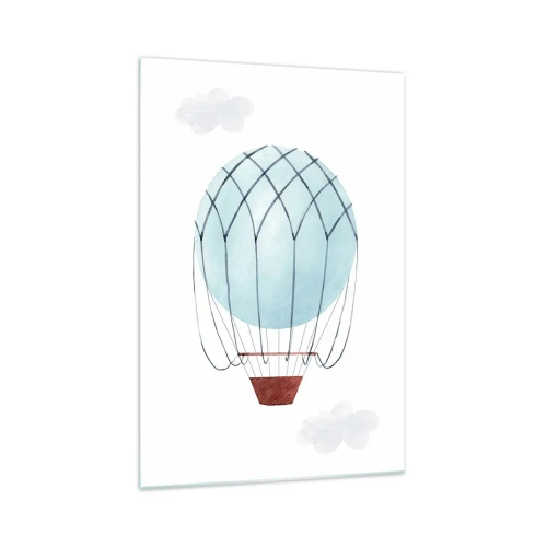 Obraz na skle - Celý v oblakoch - 70x100 cm