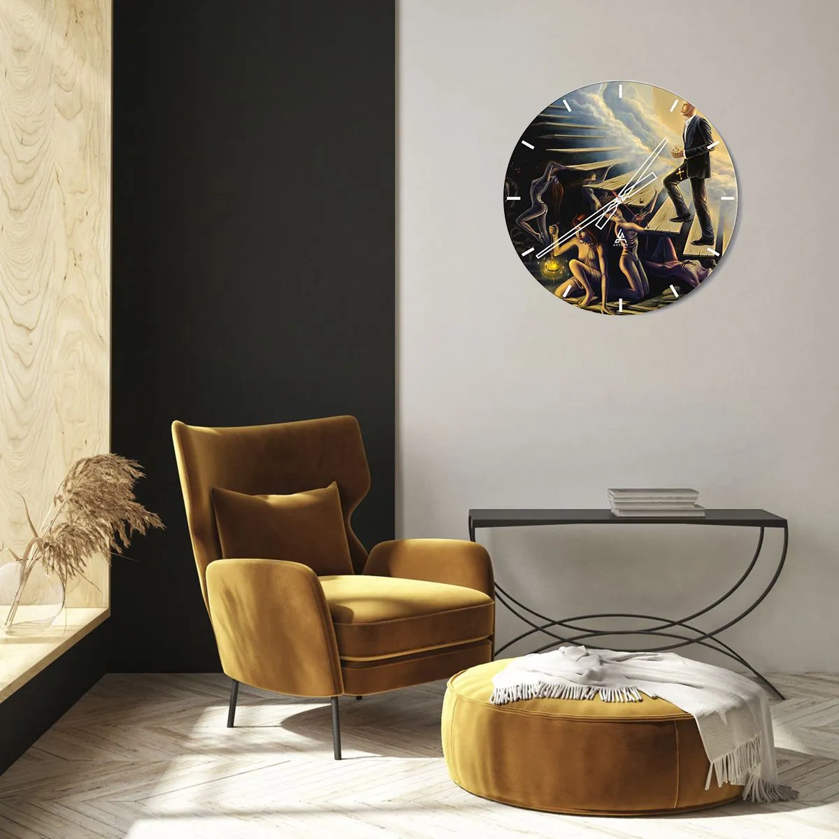 Nástenné hodiny - Dantovo putovanie k svetlu - 30x30 cm