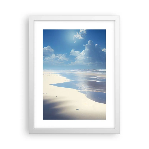 Plagát v bielom ráme - Dovolenka v raji - 30x40 cm