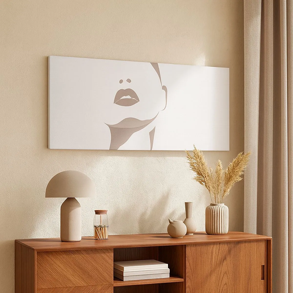 Obraz na plátne - Stvorená zo svetla a tieňa - 100x40 cm