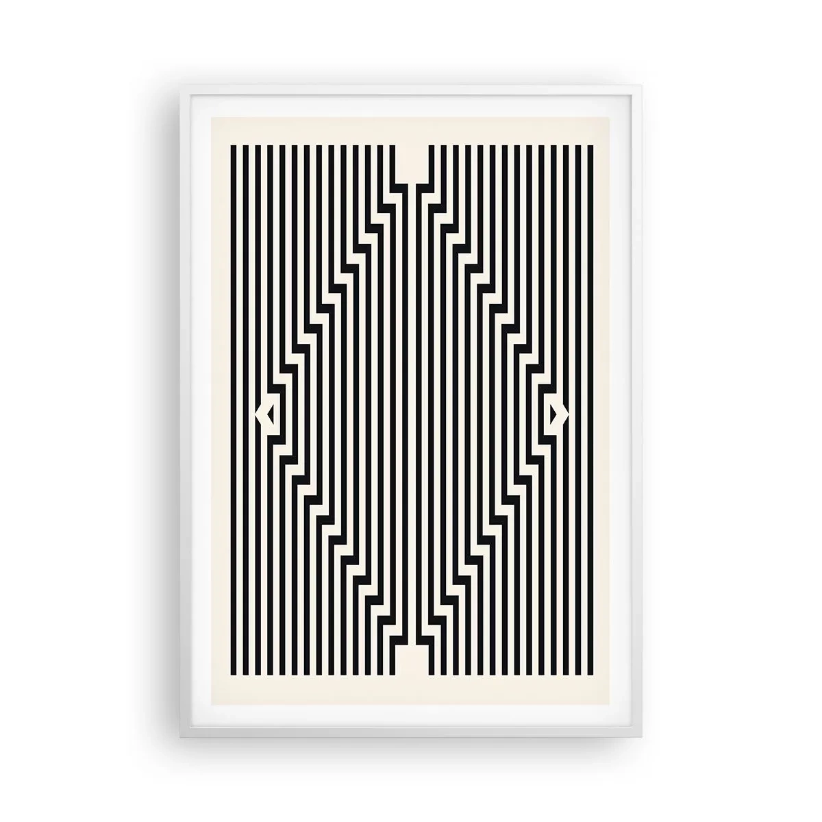 Plagát v bielom ráme - Geometrická ilúzia - 70x100 cm