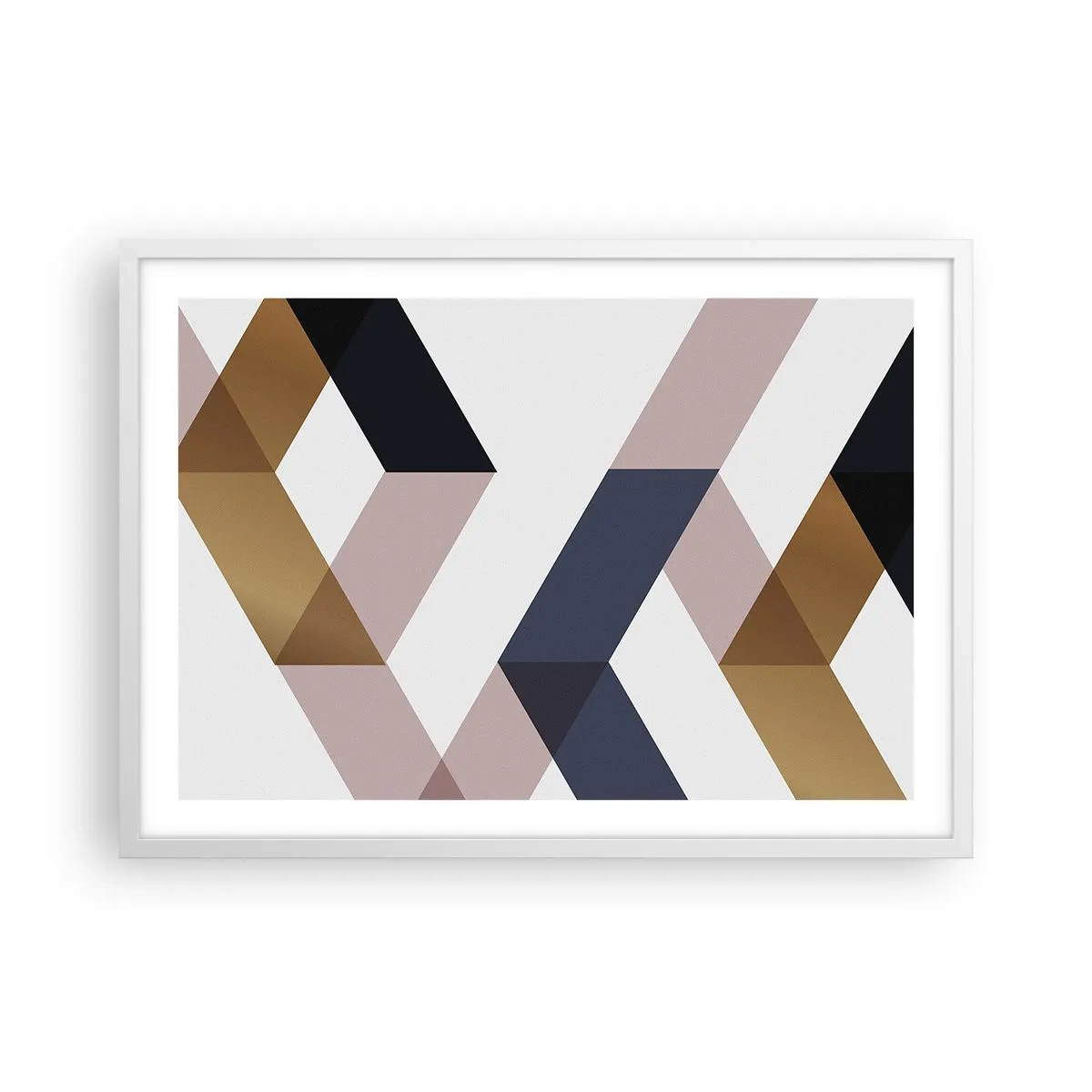 Plagát v bielom ráme - Roviny a uhly - 70x50 cm