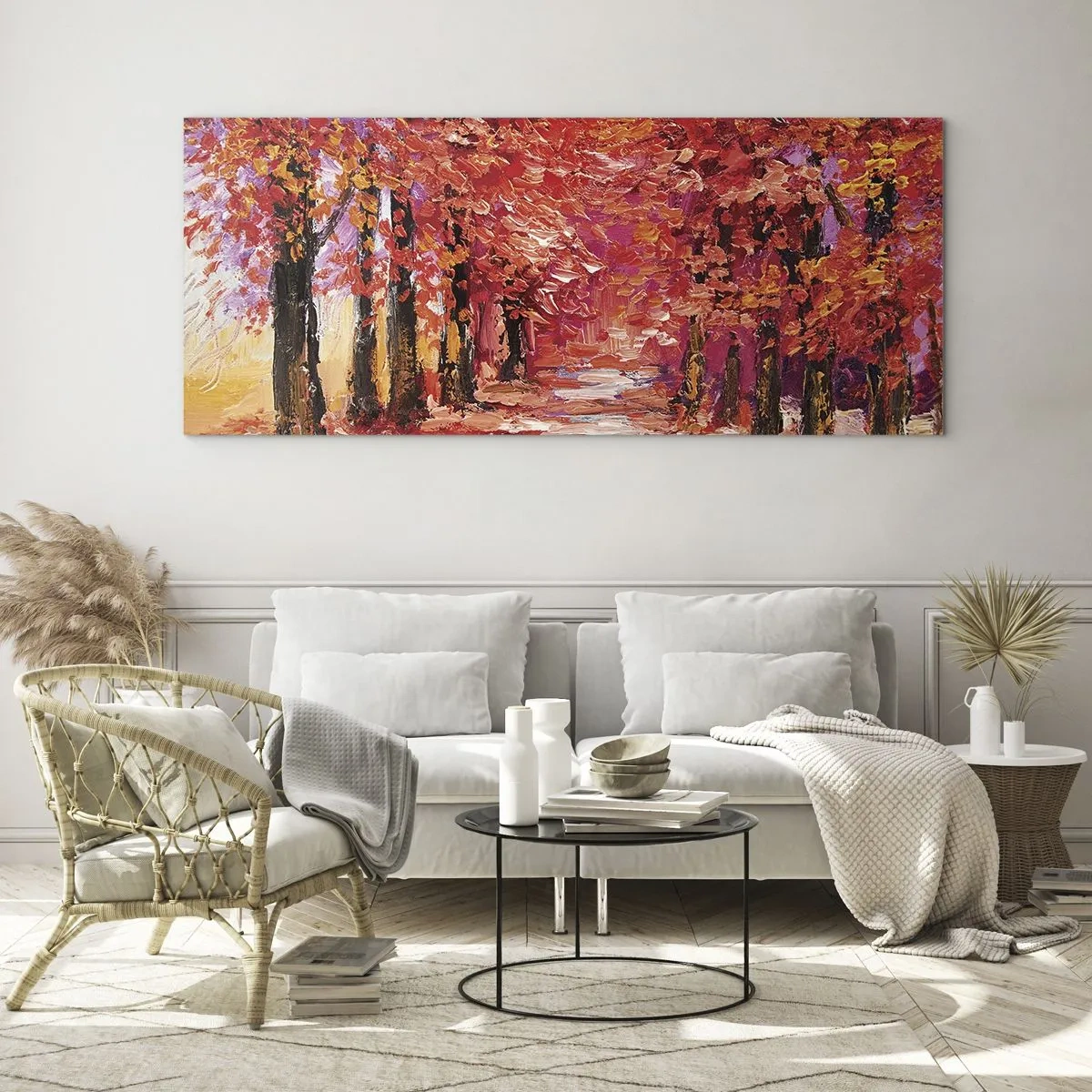Obraz na skle - Jesenná impresia - 90x30 cm