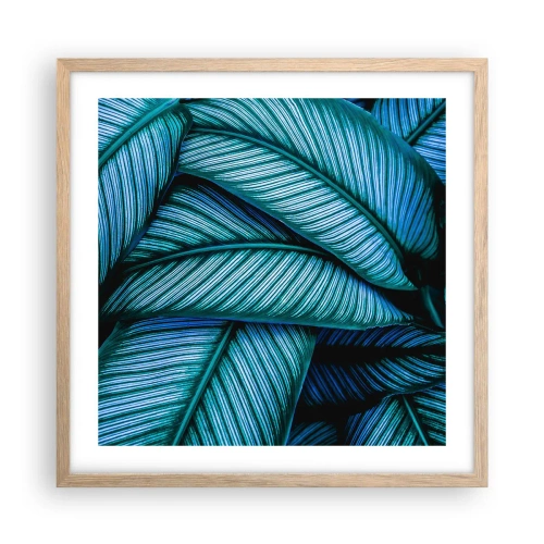 Plagát v ráme zo svetlého duba - Čiary života - 50x50 cm