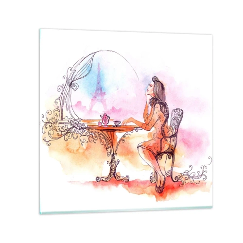Obraz na skle - Parížska elegancia - 70x70 cm