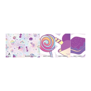Vzorka samolepiacej fototapety Deluxe Sticker - Aby boli každý deň narodeniny - Pre deti, Candy, Lízatko - 100x30 cm