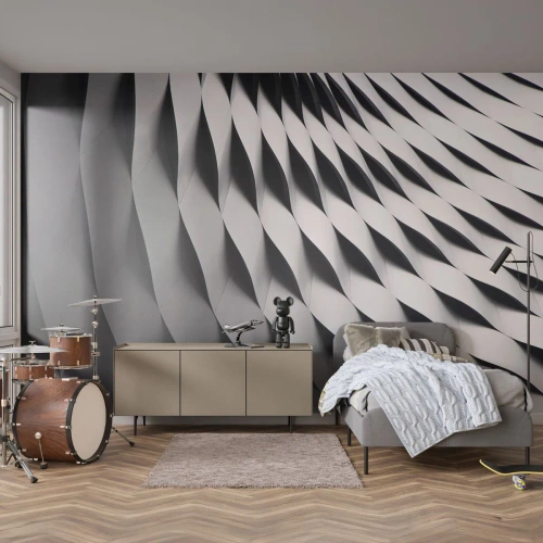 Fototapeta Premium Canvas - Na hladine vĺn - Moderné, Abstrakcia, oceľ - 250x175 cm