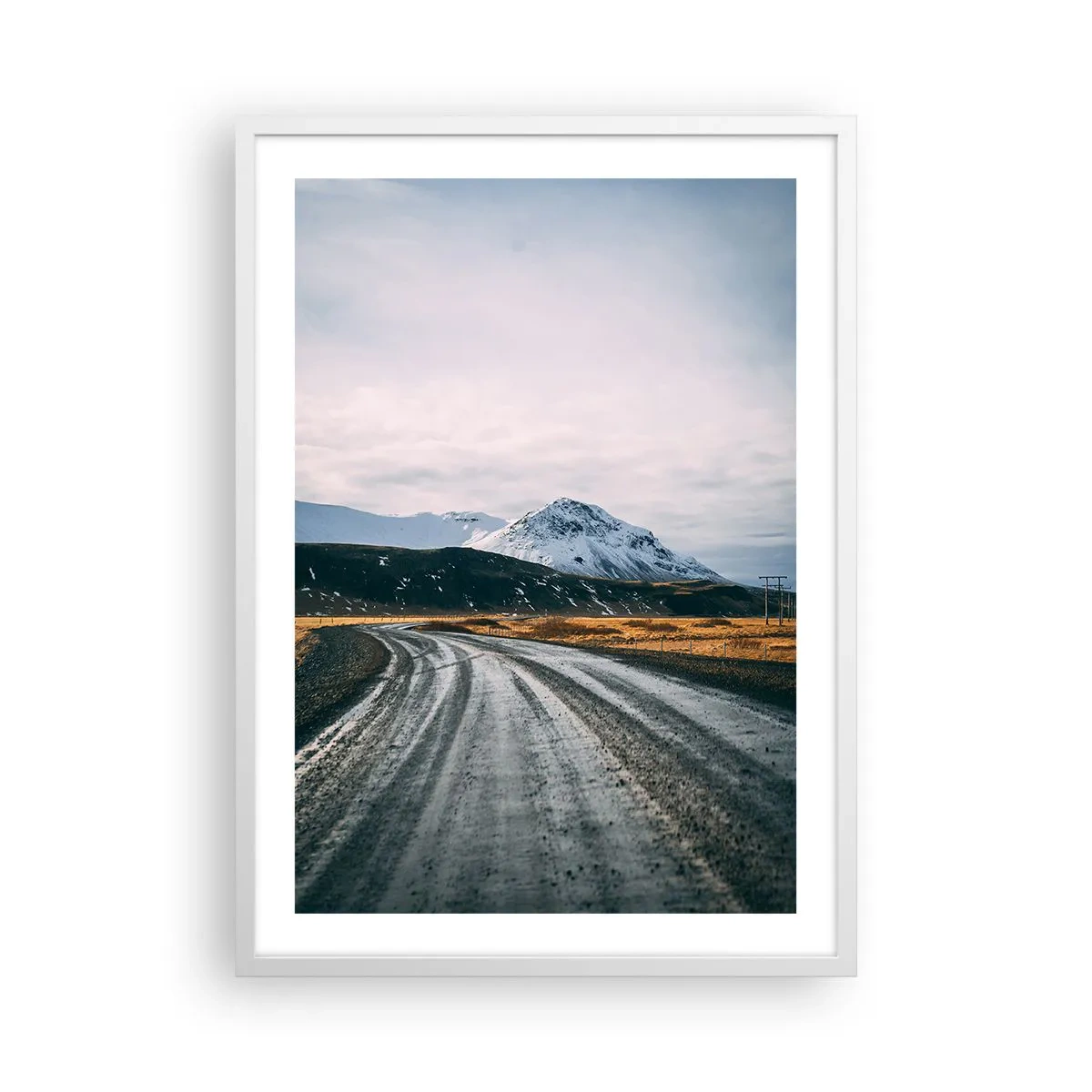 Plagát v bielom ráme - V islandskom štýle - 50x70 cm