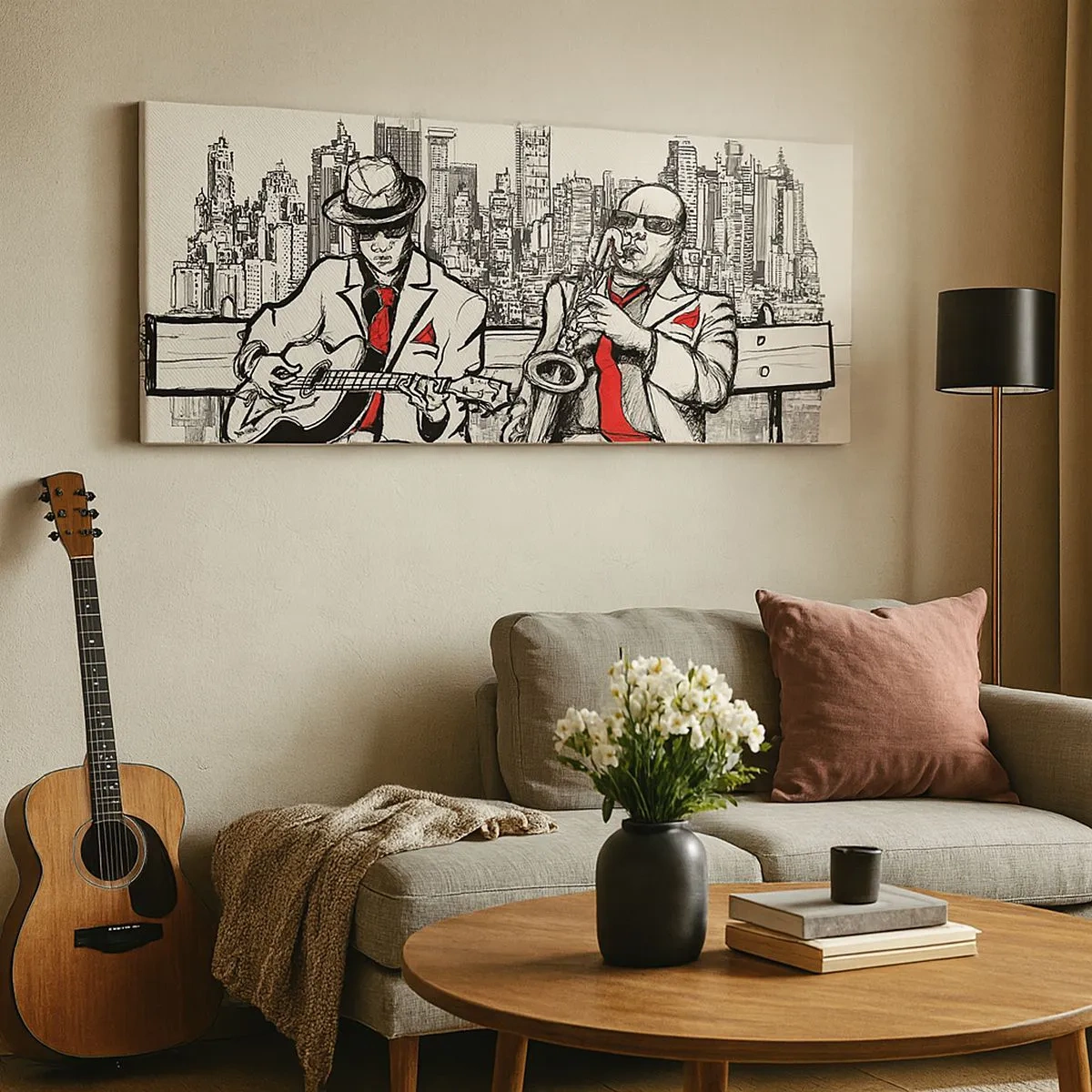 Obraz na plátne - Newyorská improvizácia - 100x40 cm