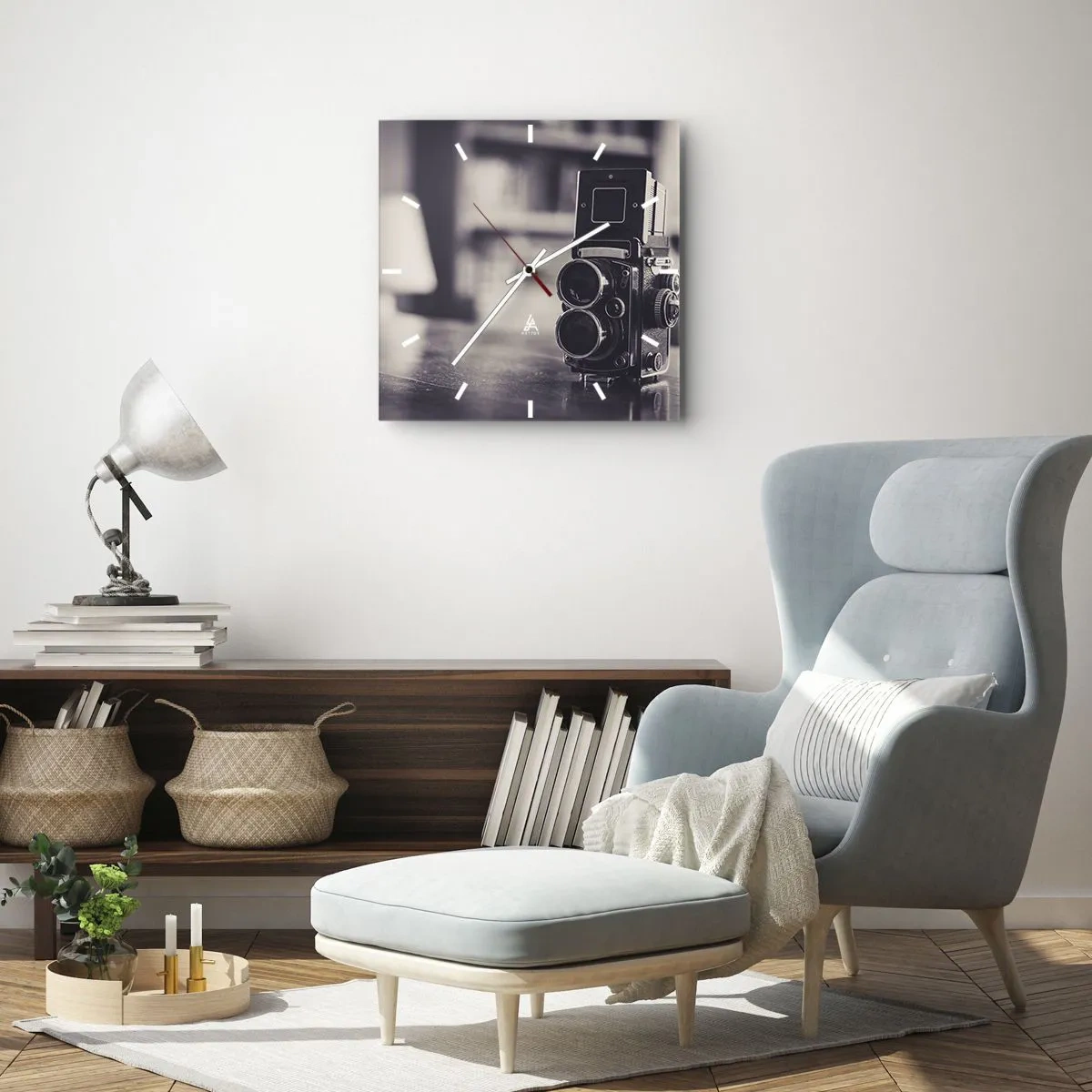 Nástenné hodiny - Kúzlo starej fotografie - 40x40 cm