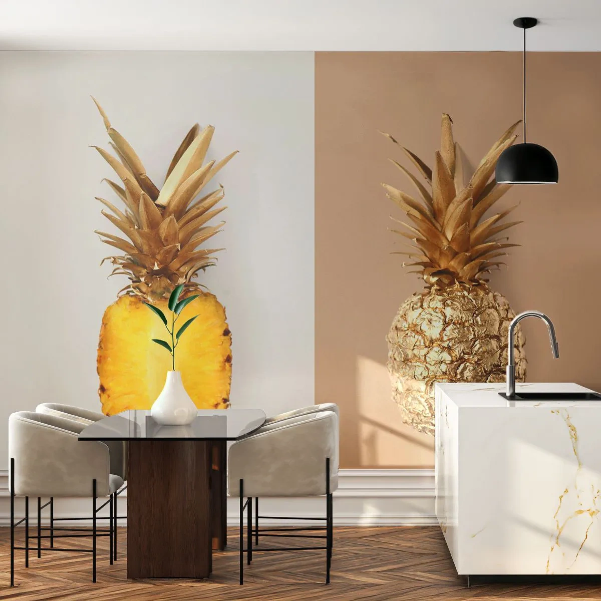 Fototapeta Standard Eco - Ananás pre nás - Ananás, Ovocie, Dezert - 400x280 cm