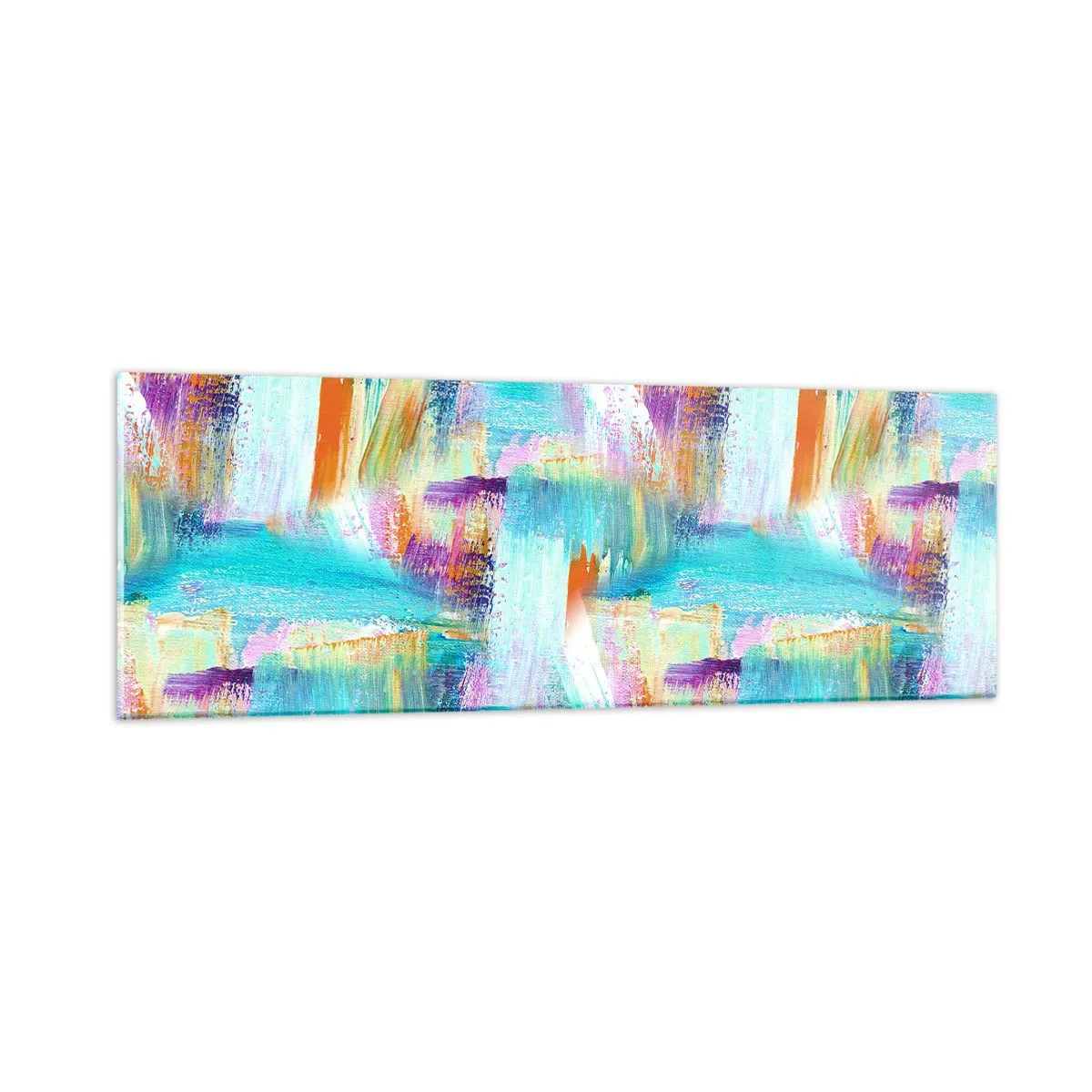 Obraz na skle - Veselé striedavé cákance - 90x30 cm