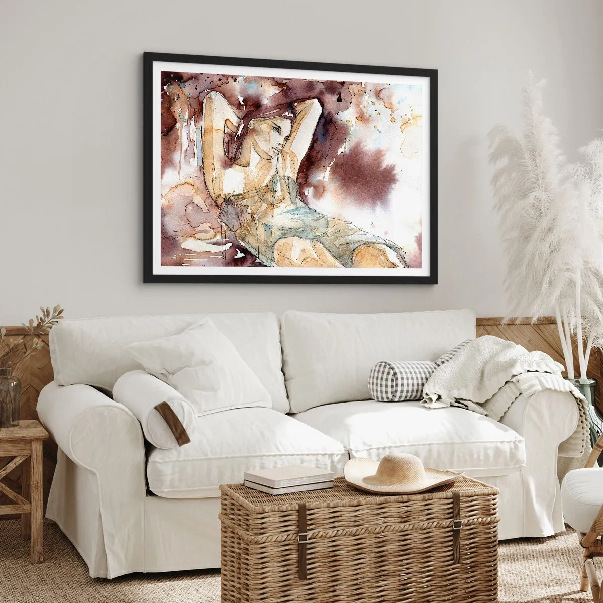 Plagát v čiernom ráme - Fialová nálada - 100x70 cm