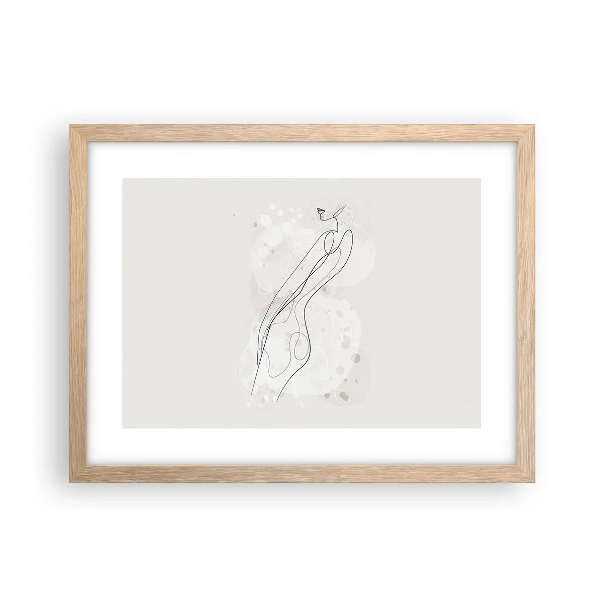 Plagát v ráme zo svetlého duba - Zablúdiť pohľadom - 40x30 cm