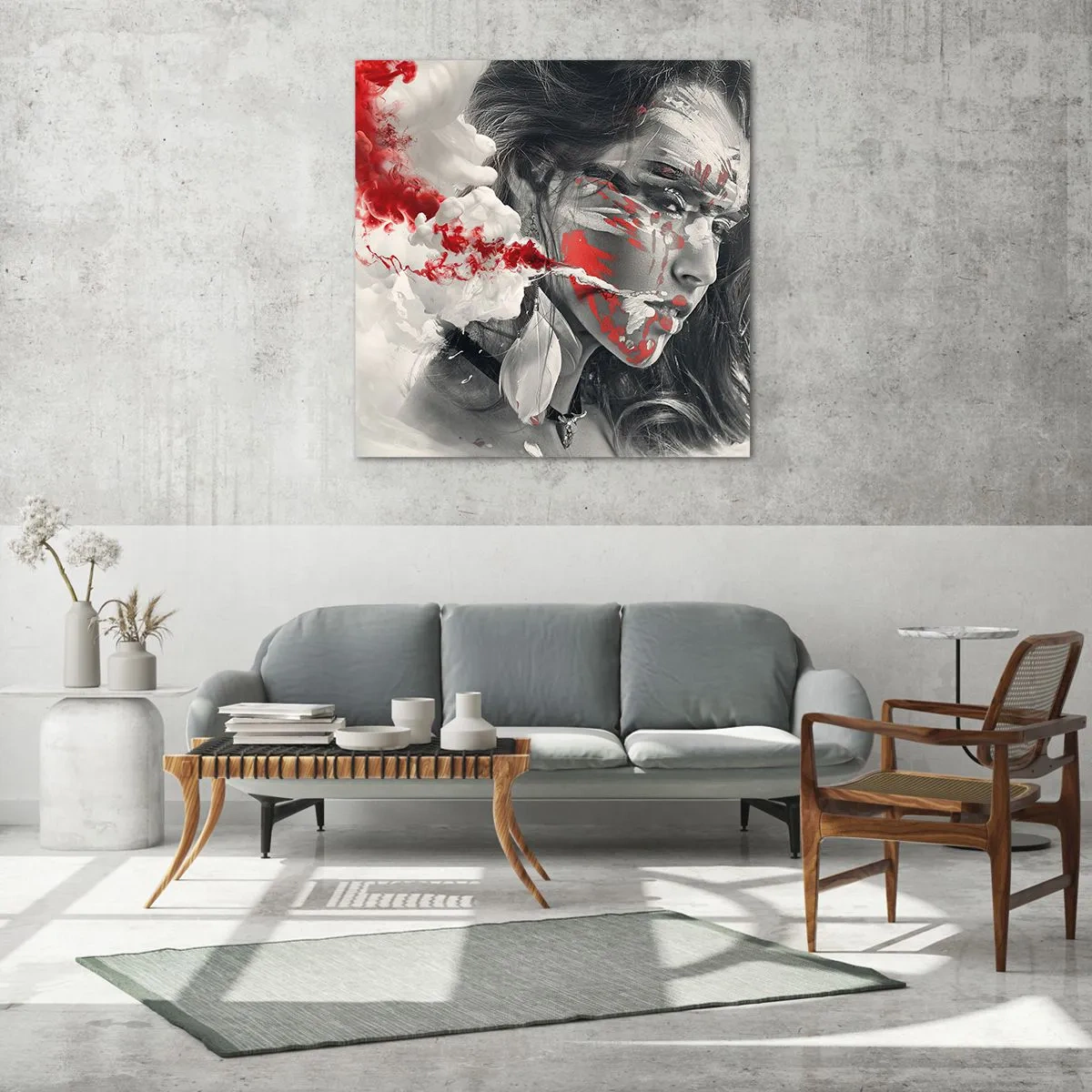 Obraz na skle - V škárach absurdity - 70x70 cm