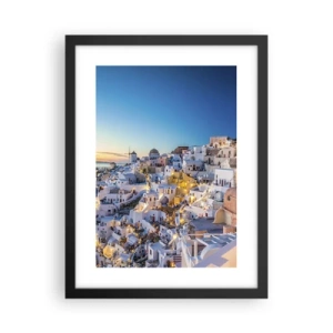 Plagát v čiernom ráme - Esencia Grécka - 30x40 cm