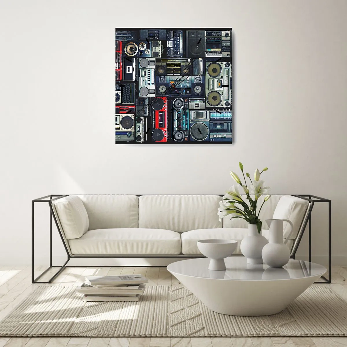 Nástenné hodiny - Túžba po 80. rokoch - 30x30 cm