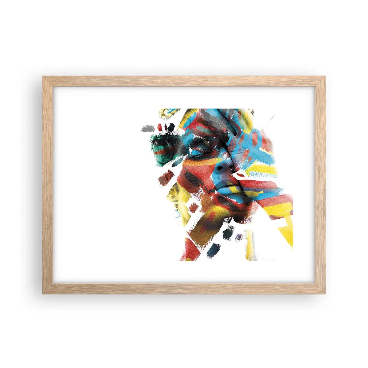 Plagát v ráme zo svetlého duba - Pestrá osobnosť - 40x30 cm