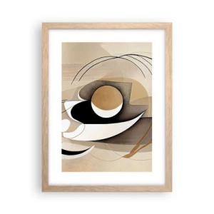 Plagát v ráme zo svetlého duba - Kompozícia: podstata vecí - 30x40 cm