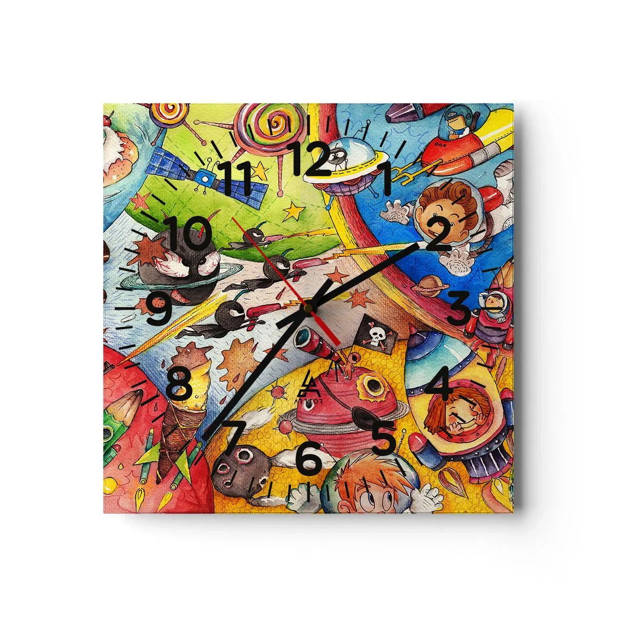 Nástenné hodiny - Veľké vesmírne dobrodružstvo - 30x30 cm