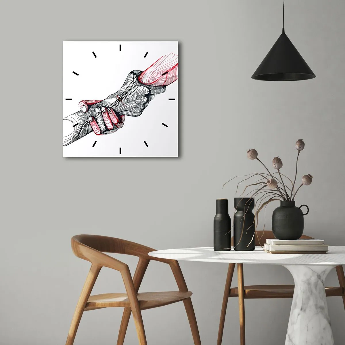 Nástenné hodiny - Ste v dobrých rukách - 30x30 cm