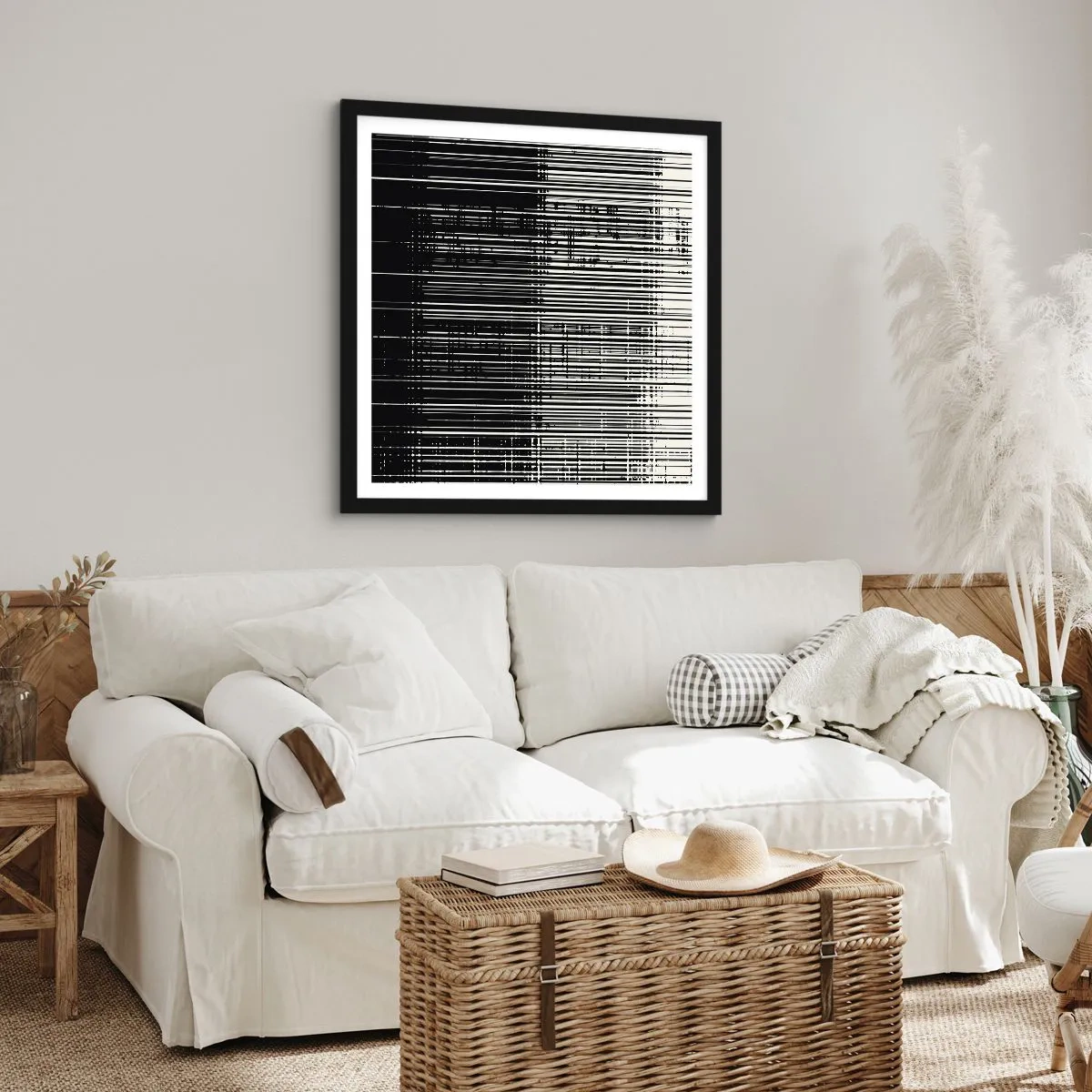 Plagát v čiernom ráme - Vlny a vibrácie - 50x50 cm