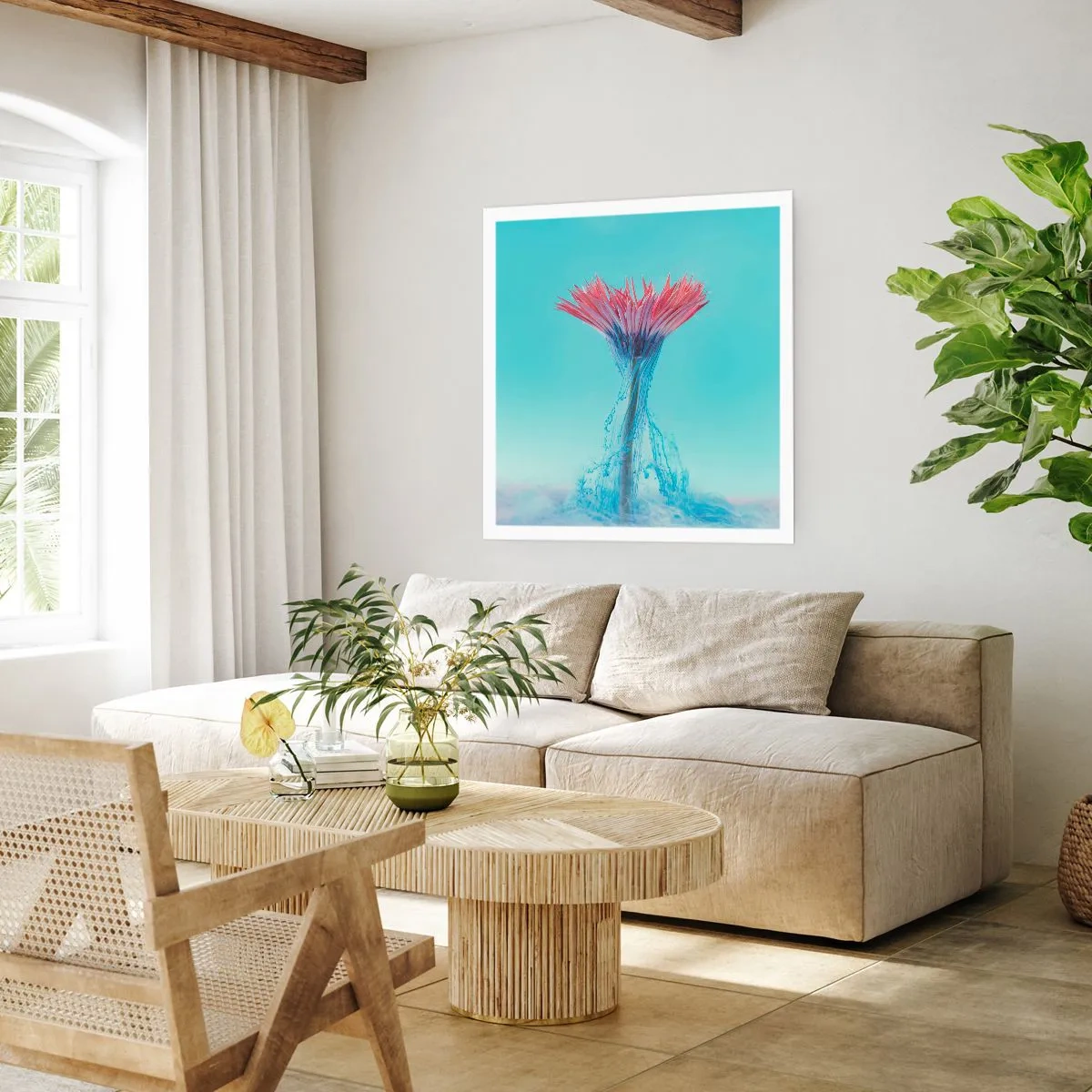 Plagát - V osviežujúcom objatí - 60x60 cm