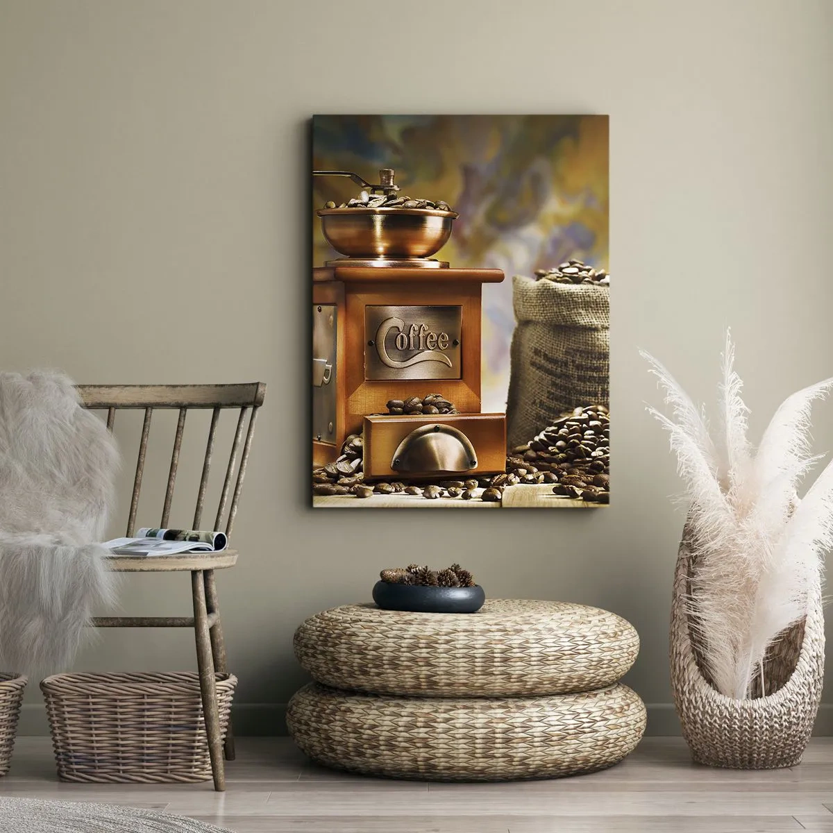 Obraz na plátne - Chrastenie zŕn, hrčanie mlynčeka - 45x80 cm