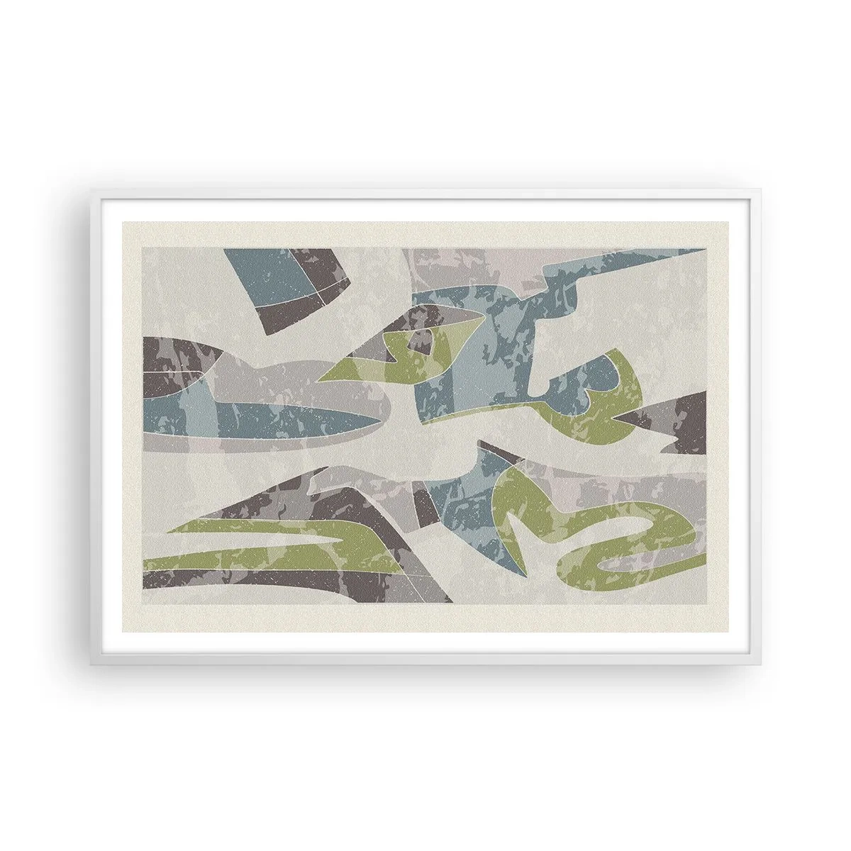 Plagát v bielom ráme - Kompozícia za sklom - 100x70 cm