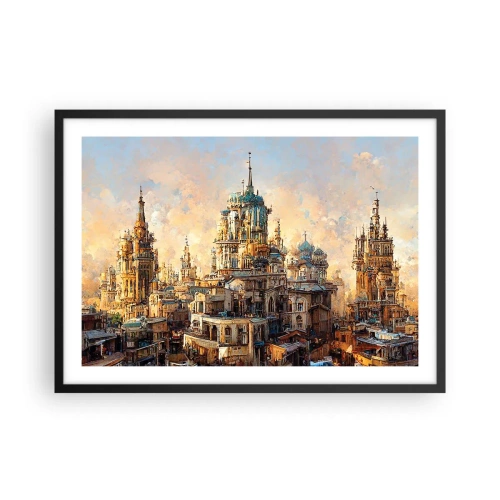Plagát v čiernom ráme - Mesto miest - 70x50 cm