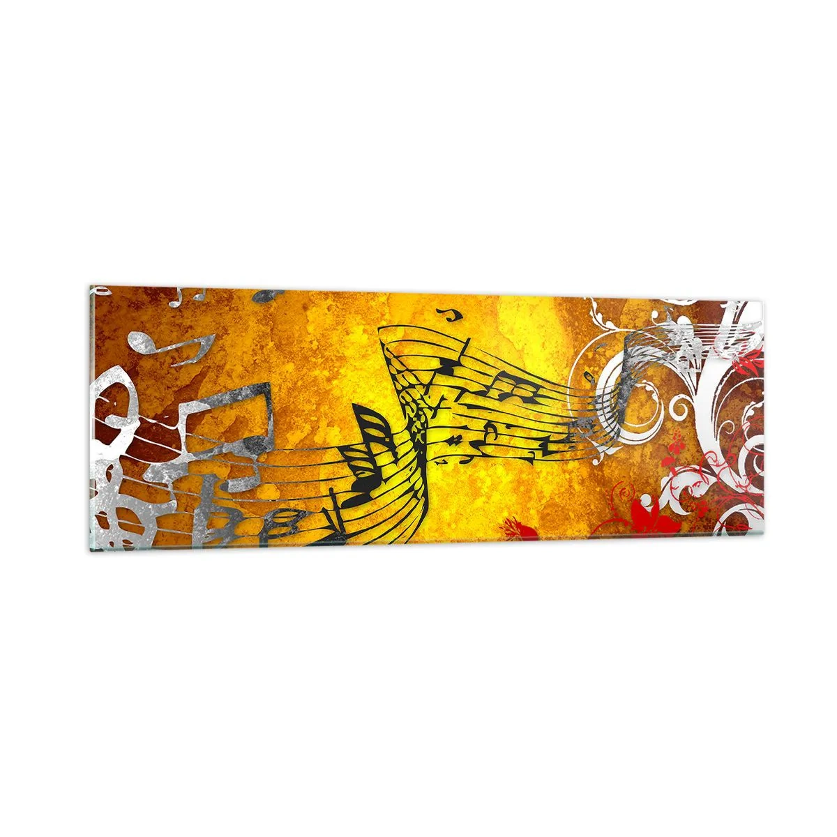 Obraz na skle - Nech znie hudba - 90x30 cm